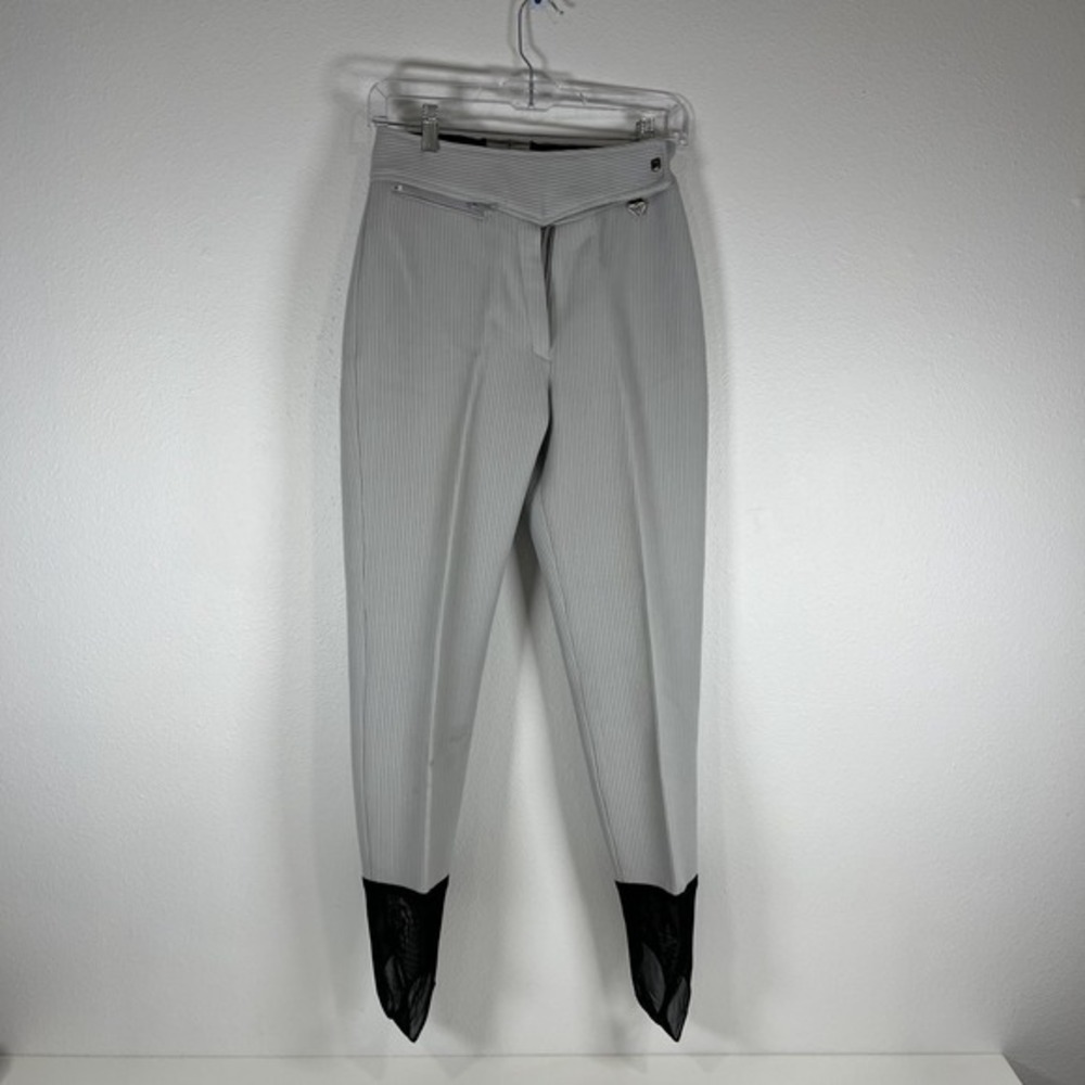 Vintage OBERMEYER Wool Blend‎ Ski Pants Stirrup Ladies Size 8R Gray Outdoor Snow